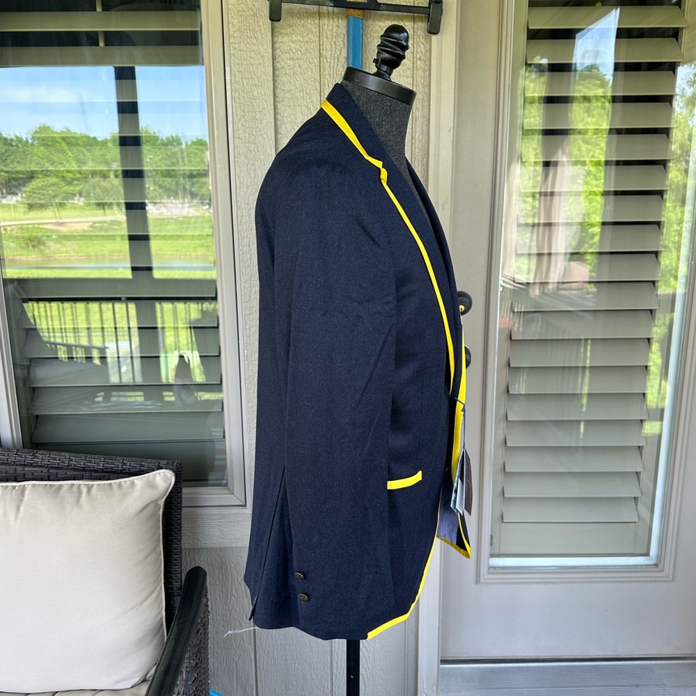 BROOKS BROTHERS 🐑 NWT Navy Wool Prep/Rowing Style 3 Button Blazer - Picture 9 of 16